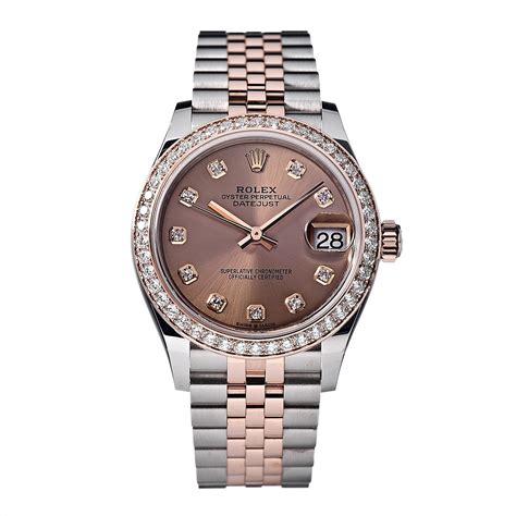 womens rolex oyster perpetual datejust gold|Rolex 31mm Datejust diamond bezel.